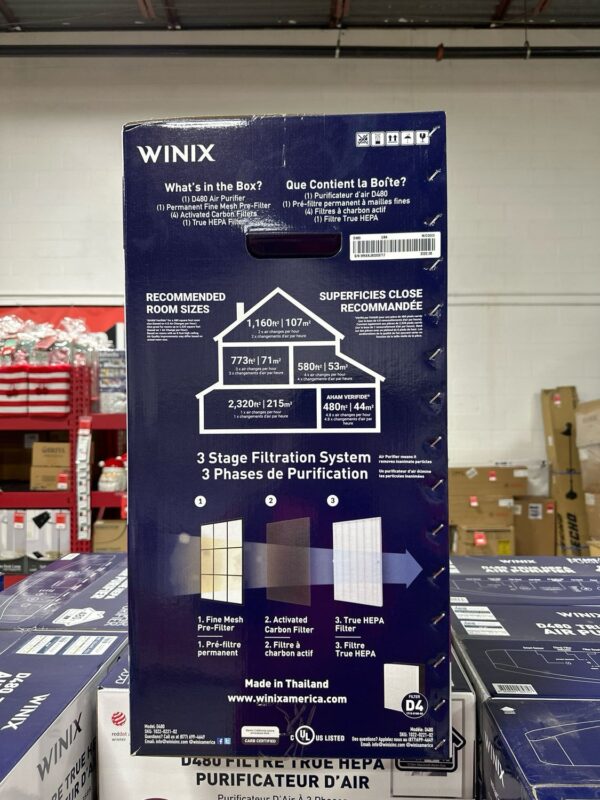 Winix D480TRUE HePA 3-Stage Air Purifier, Aham Verified for 480 Sq.ft. - Image 3